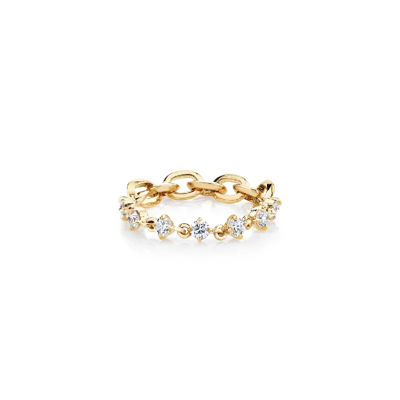 Ladies rings aura radiance -XS Link and Eclat Diamond Chain Ring