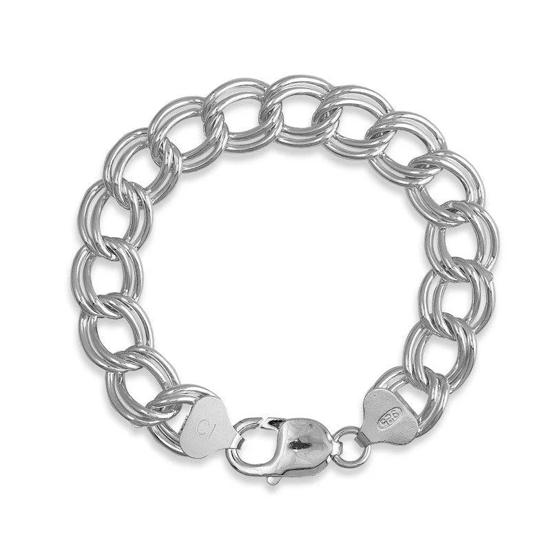 ladies bracelets ethical-Sterling Silver 150 Chain Charm Bracelet, 8"