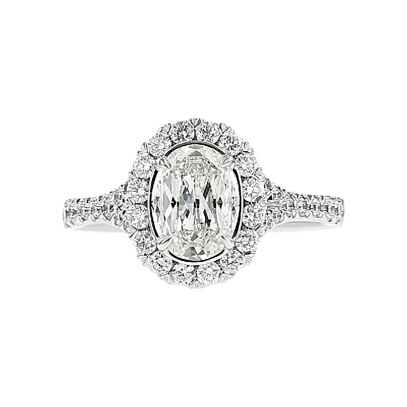 Ladies engagement rings twig glow -L'Amour Crisscut Oval Diamond Engagement Ring