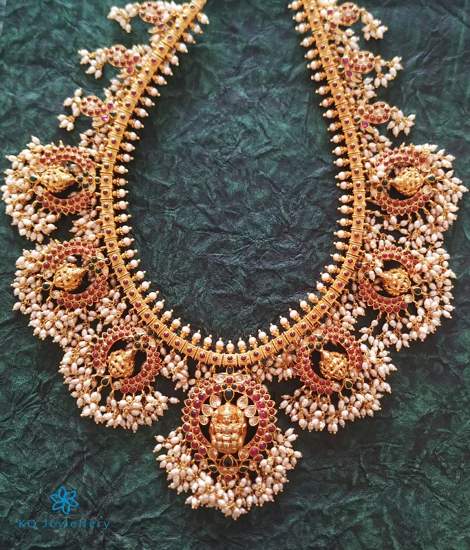 ladies necklaces auction-The Pushpalakshmi Silver Guttapusalu Necklace