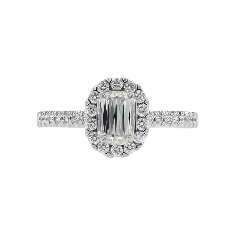 Ladies engagement rings luxe radiance -L'Amour Crisscut Diamond Halo Engagement Ring