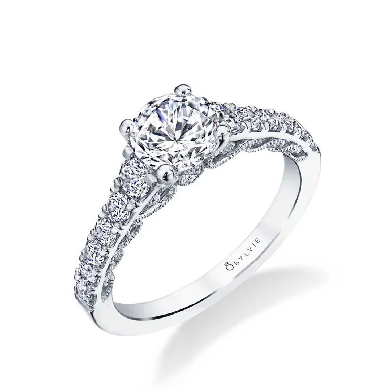 Ladies engagement rings epic radiance -Sylvie Lolita Vintage Inspired Solitaire Engagement Ring S1754