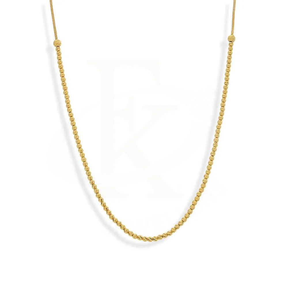 ladies necklaces display-Gold Beads Necklace 21KT - FKJNKL21K2238