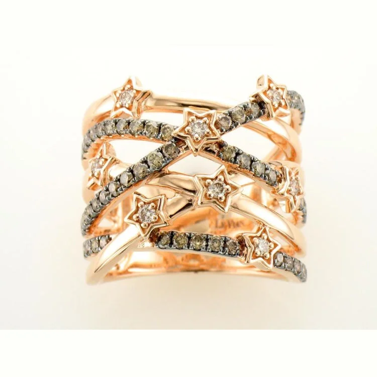 Ladies rings vow charm ring -Le Vian 14K Strawberry Gold Ring