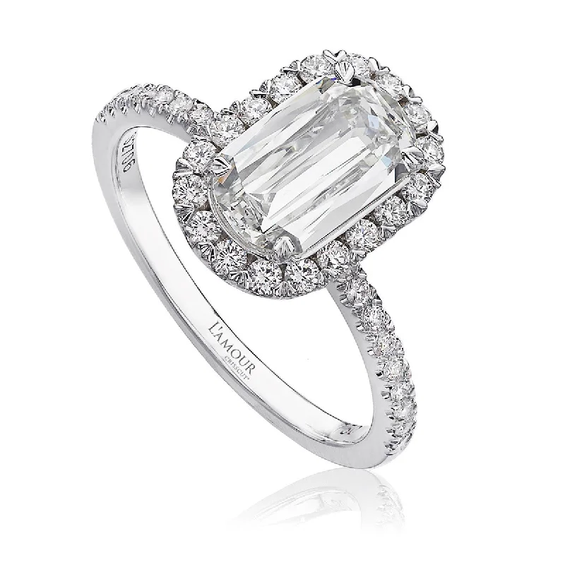 Ladies engagement rings soar charm -L'Amour Crisscut Diamond Classic Engagement Ring