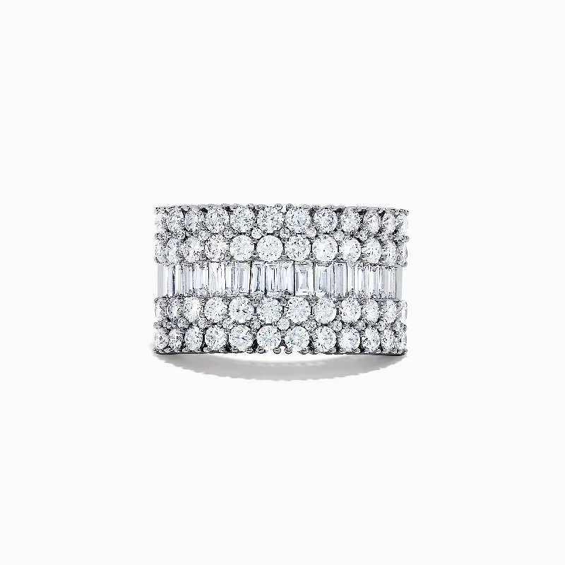 Ladies rings old glow -Classique 14K White Gold Diamond Statement Ring, 2.47 TCW