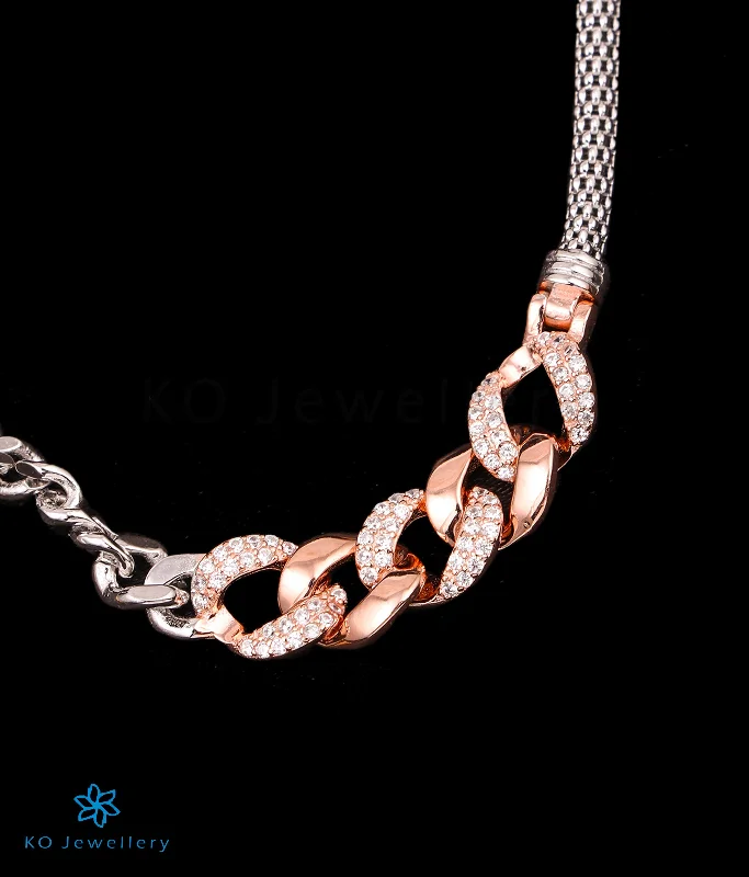 ladies necklaces white-The Perla Silver Rose-gold Necklace