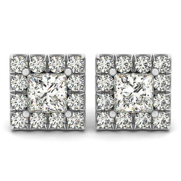 Ladies earrings star shine -Halo Diamond Earring