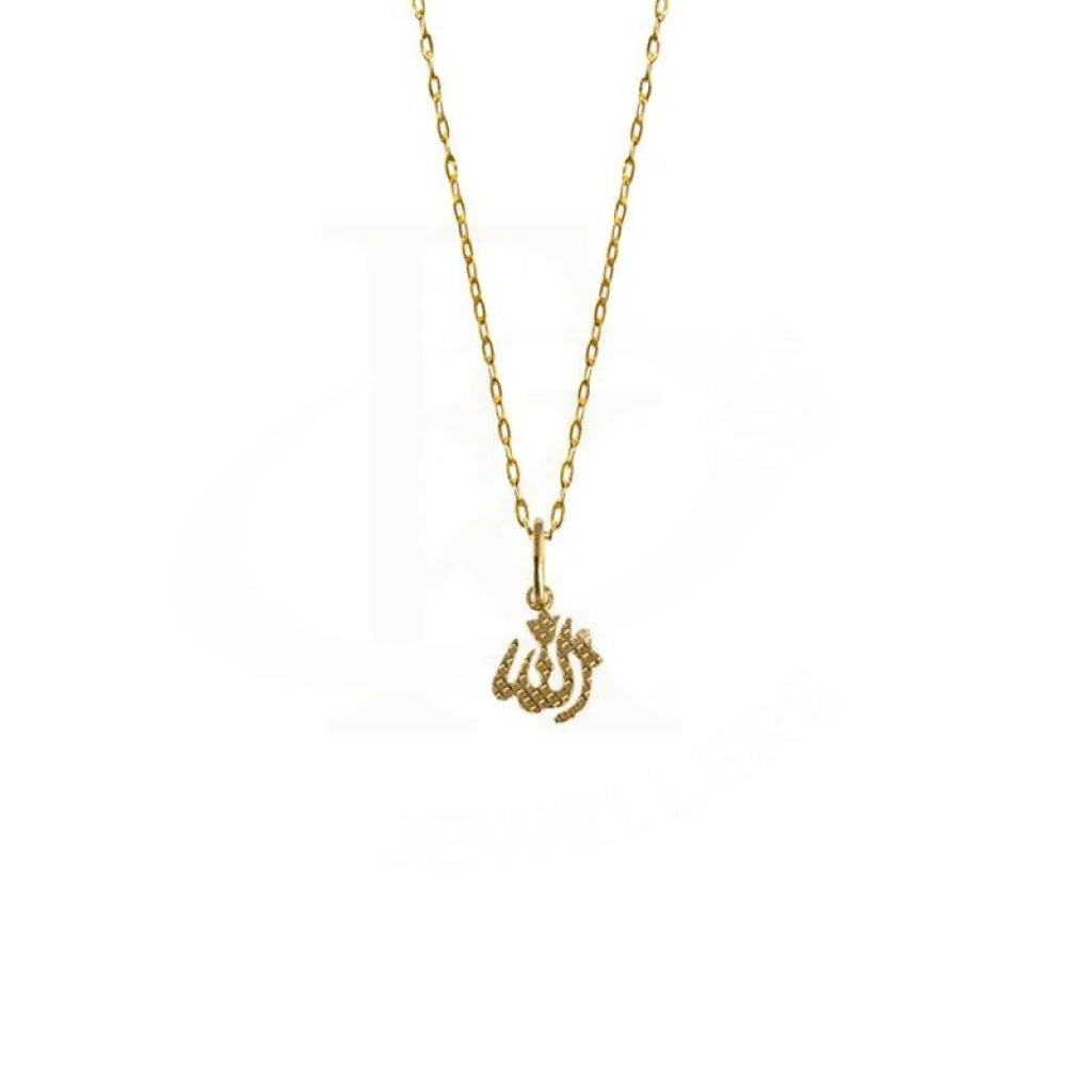 ladies necklaces luxury-Gold Necklace (Chain with Allah Pendant) 18KT - FKJNKL1680