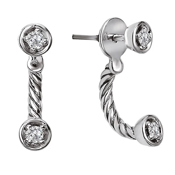 Ladies earrings yes charm -Ladies Fashion Diamond Earrings