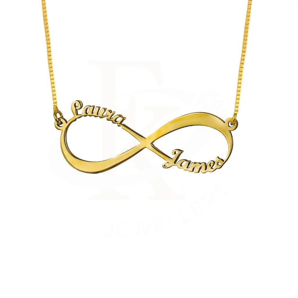 ladies necklaces top rated-Gold Infinity Name Necklace 18KT - FKJNKL1892