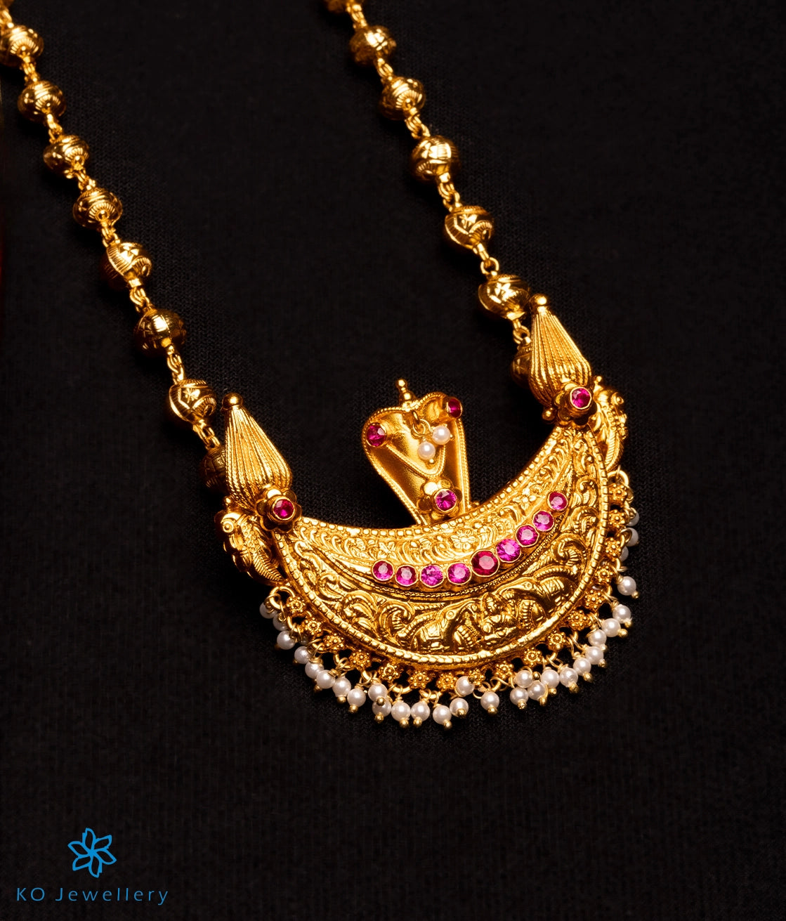 ladies necklaces sparkling-The Pushpita Kokkethathi Silver Kodava Necklace