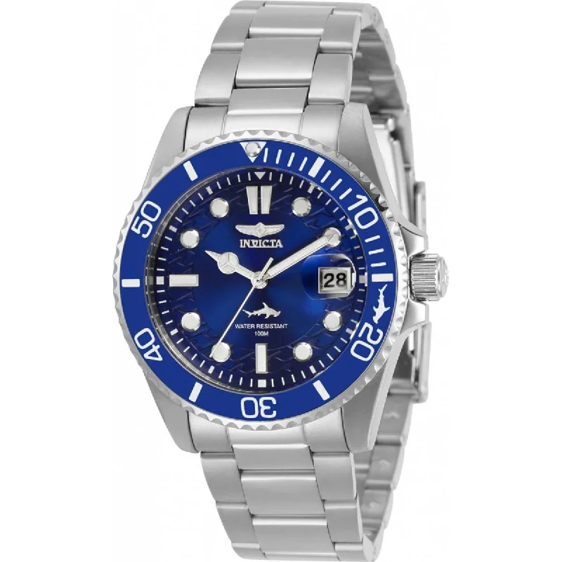 ladies bracelets splurge-Invicta Women's Quartz Watch - Pro Diver Blue Dial Stainless Steel Bracelet | 30480