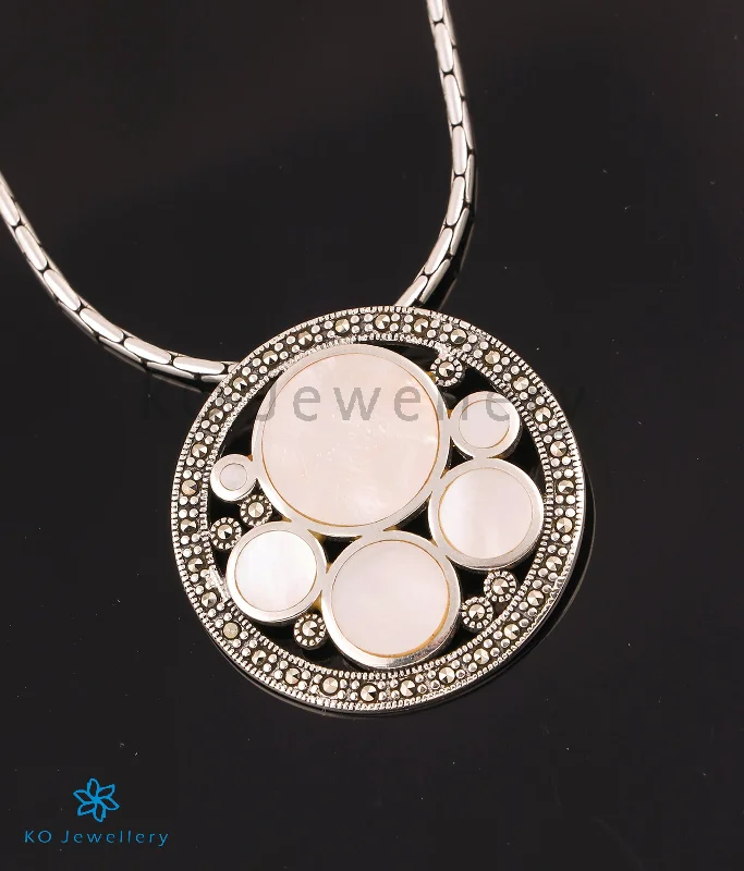 ladies necklaces matte-The Bespoke Silver Marcasite Necklace