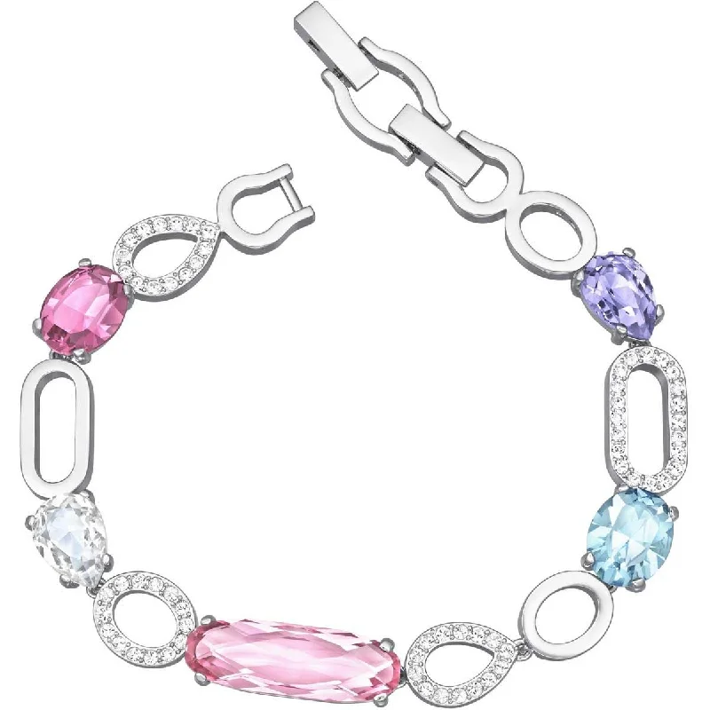 ladies bracelets ruby-Swarovski Women's Bracelet - Cynthia Rhodium Multi Colored Crystal Tennis | 5417994