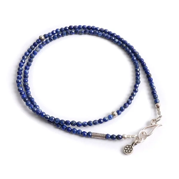 ladies necklaces cartier-PHADUA / Lapis lazuli 3mm cut bead necklace / anklet