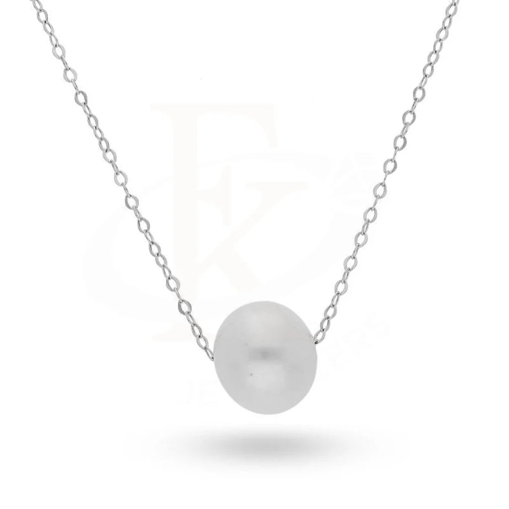 ladies necklaces special occasion-Pearl Necklace in 18KT White Gold - FKJNKL18K2143