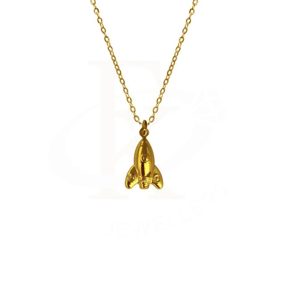 ladies necklaces prices-Gold Necklace (Chain with Rocket Pendant) 18KT - FKJNKL1792