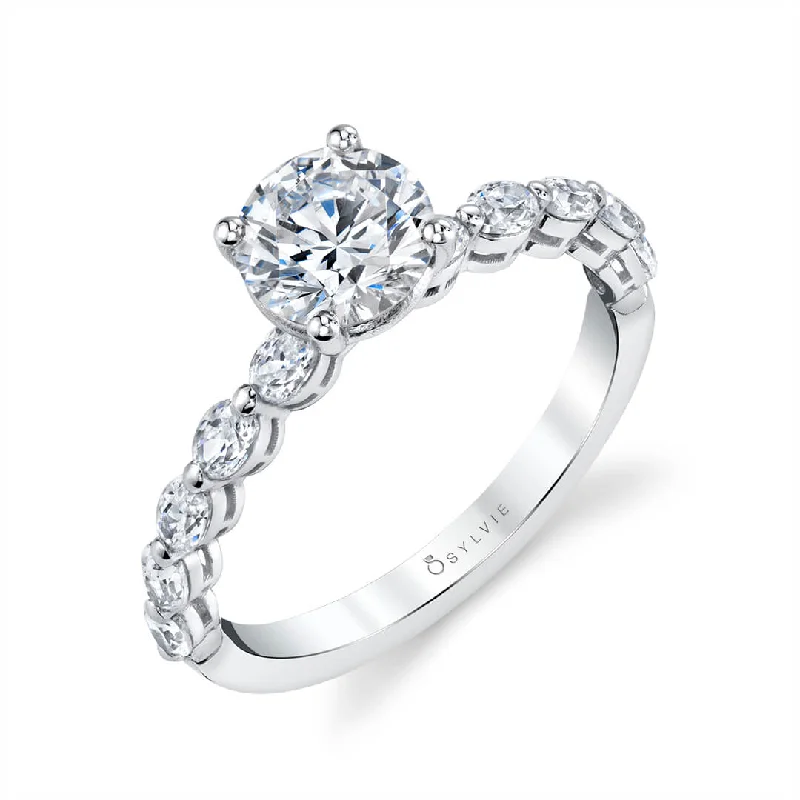 Ladies engagement rings sweet sparkle -Sylvie Solitaire Engagement Ring S1839