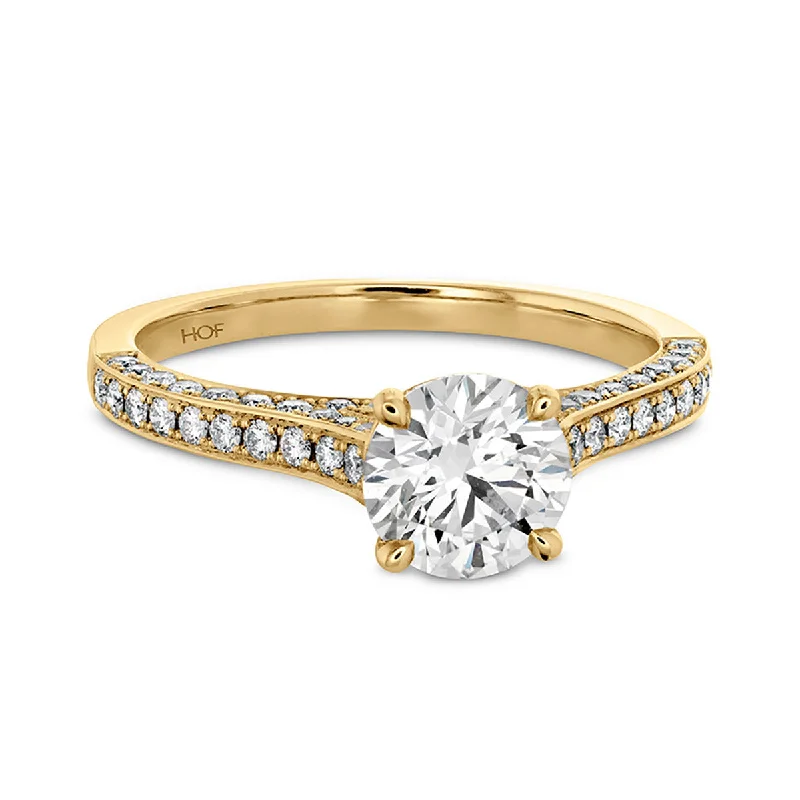 Ladies engagement rings save charm -Diamond Engagement Ring with Intensive Band