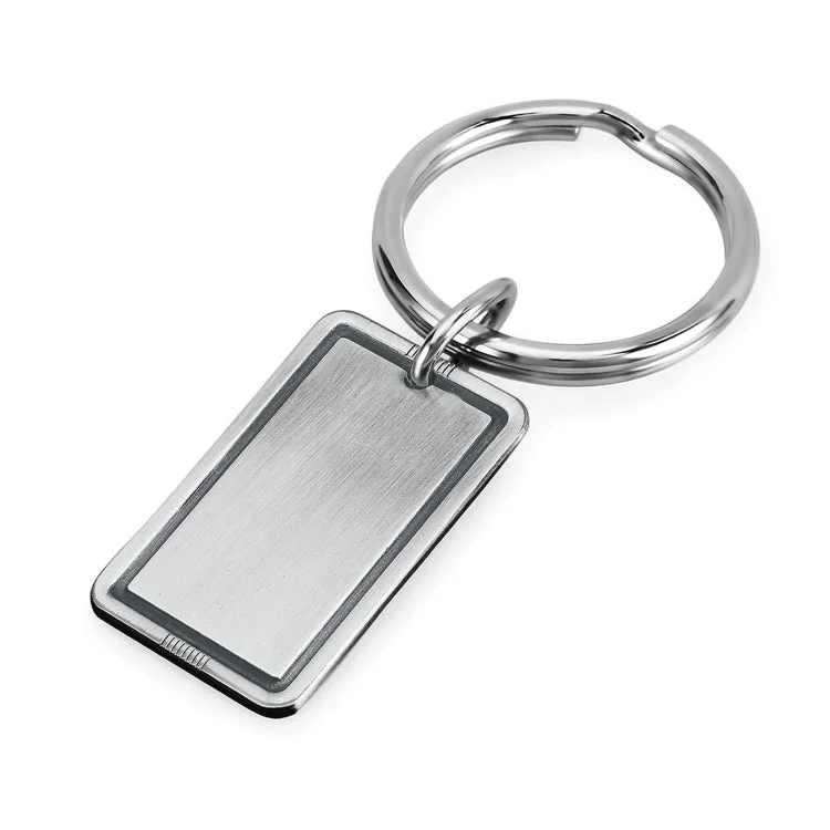 Ladies rings bold shine -Silver Ox Rectangle Key Ring