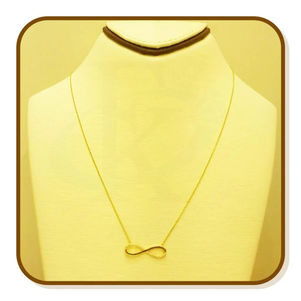 ladies necklaces short-Gold Infinity Necklace (Chain with Pendant) 18KT - FKJNKL1190