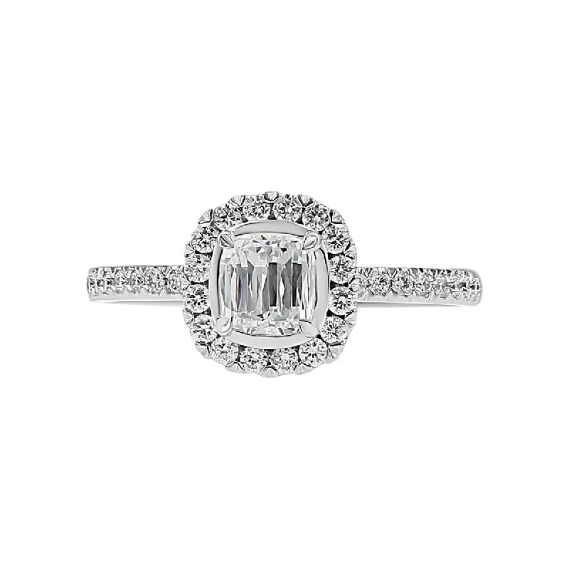 Ladies engagement rings petal radiance -Classic Cushion Cut Diamond Engagement Ring