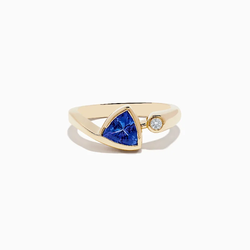 Ladies rings next shine -Nahla Siri 14K Yellow Gold Tanzanite and Diamond Ring