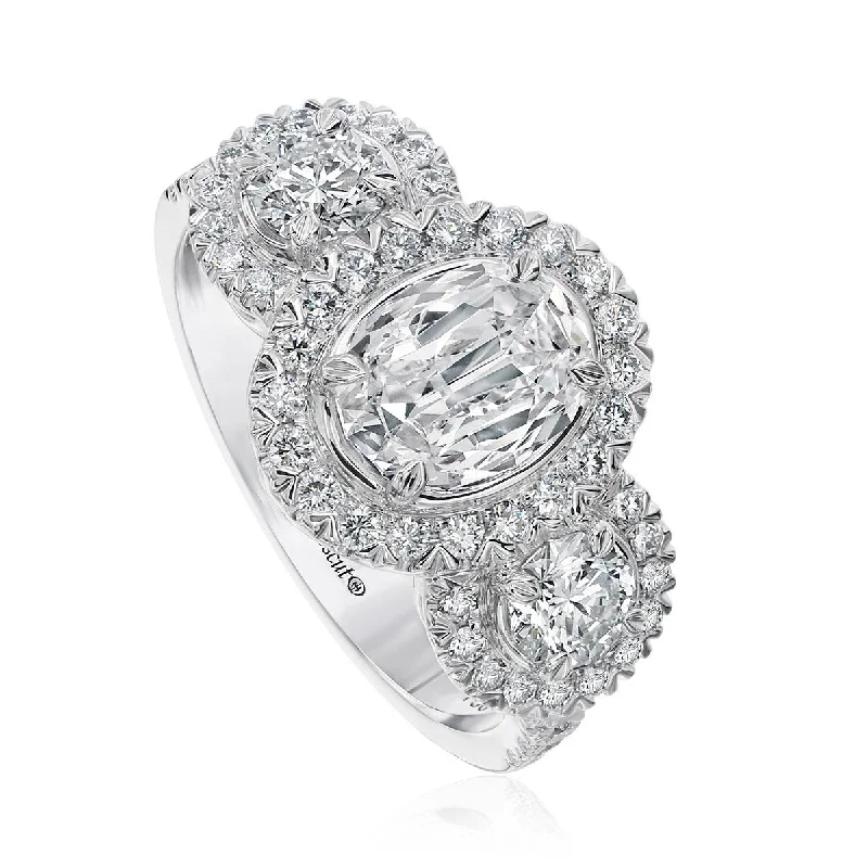 Ladies engagement rings rare elegance -L'Amour Crisscut Triple Oval Diamond Engagement Ring