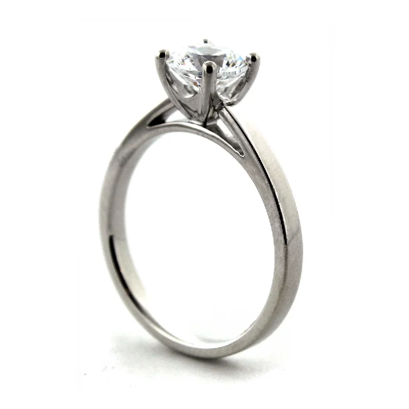 Ladies engagement rings now glow -Half-Round Cathedral Engagement Ring Setting