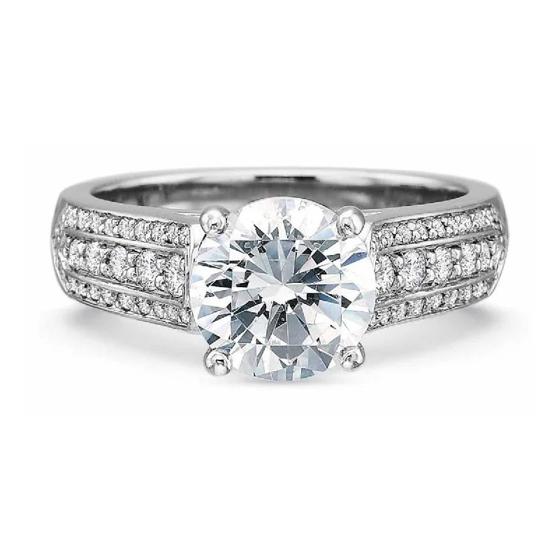 Ladies engagement rings bloom charm -Couture Flushfit Diamond Engagement Ring Setting