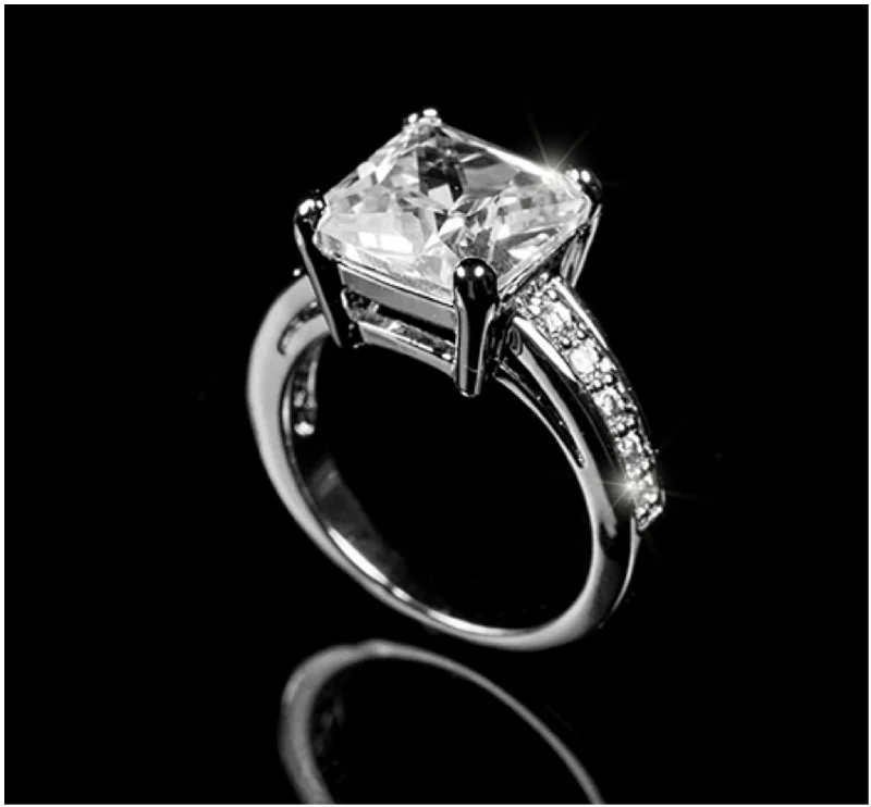 Ladies engagement rings date radiance -Lindsay 5.6ct Princess Raised Engagement Ring | 6ct