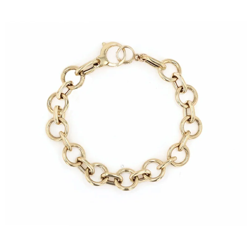 ladies bracelets cocktail-14k Circle Link Bracelet BG000645