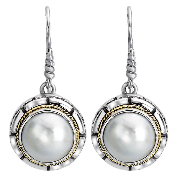 Ladies earrings aura radiance -Ladies Fashion Pearl Earrings