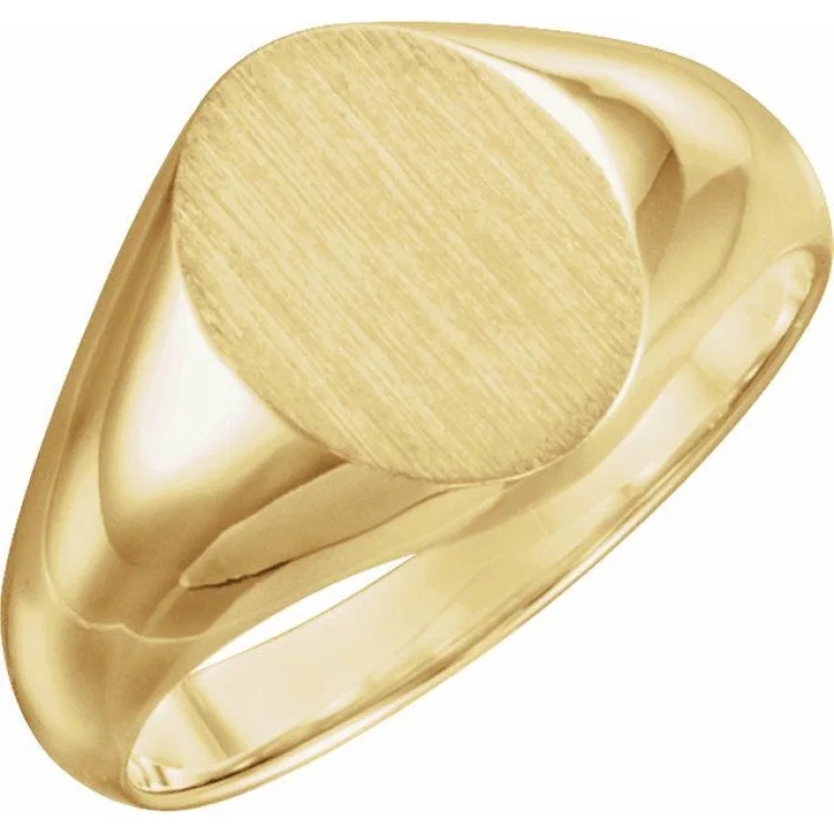 Ladies rings true radiance -18K Yellow Oval Signet Ring