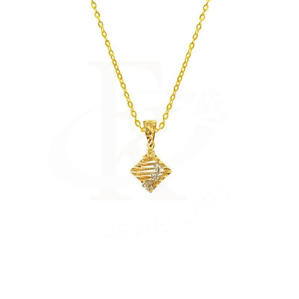 ladies necklaces gemstone-Gold Necklace (Chain with Pendant) 18KT - FKJNKL1609