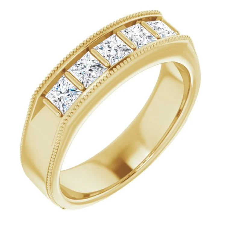 Ladies rings bold shine -14K Yellow 1 CTW Natural Diamond Ring