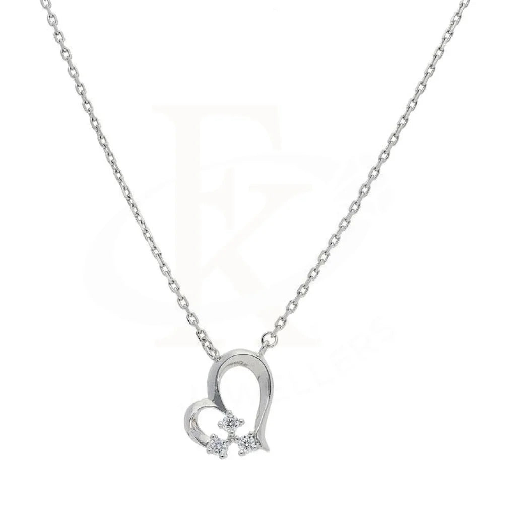 ladies necklaces luxury brand-Sterling Silver 925 Heart Necklace - FKJNKL1909