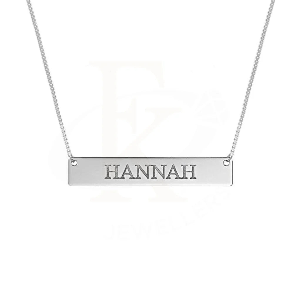 ladies necklaces custom design-Silver 925 Name Engraved Bar Necklace - FKJNKL1924