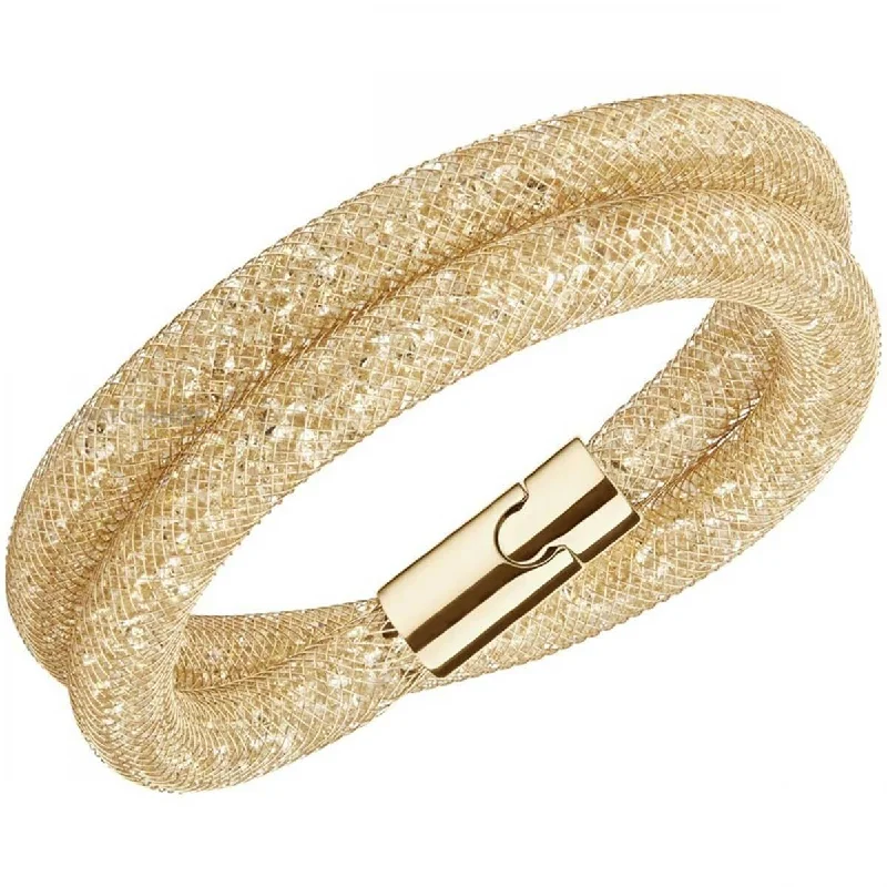 ladies bracelets near me-Swarovski Women's Bracelet - Stardust Deluxe Crystal Fishnet Tube, Small | 5184171