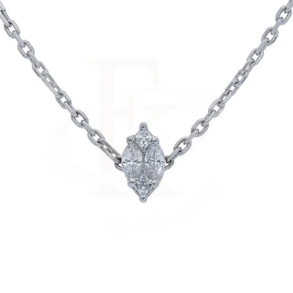 ladies necklaces reward-Swarovski Zirconia Marquise Necklace in 925 Silver - FKJNKL1943