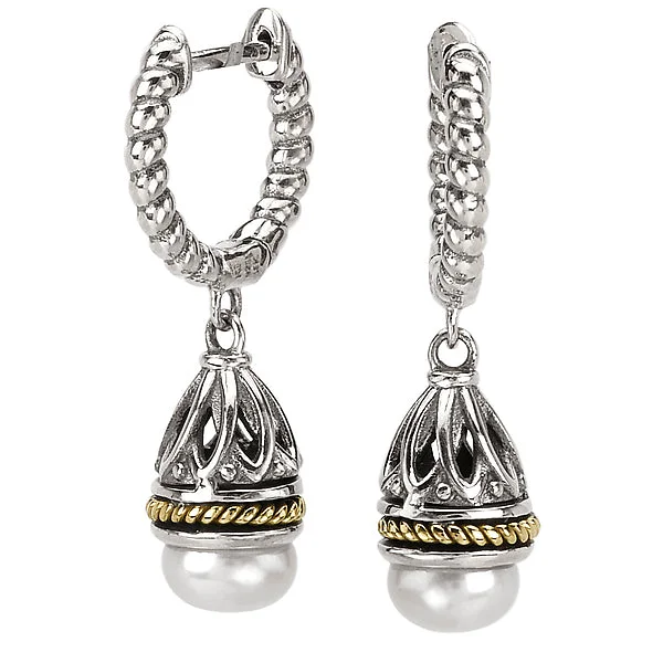 Ladies earrings gust glow -Ladies Fashion Pearl Earrings