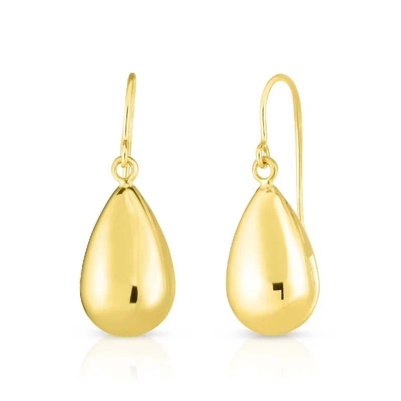 Ladies earrings kind radiance -14K Gold Medium Polished Tear Drop Earring